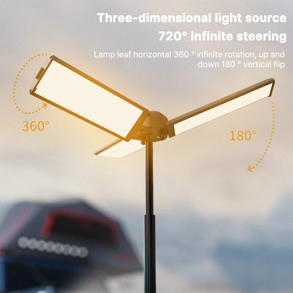 Rechargeable Outdoor Portable Hiking Camping Fishing Flashlight Telescoping Camping Lantern Telescopic Camping Light